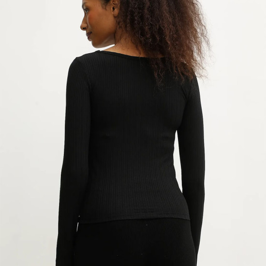 Guess Γυναικεία μακρυμάνικη μπλούζα Fabia Long Sleeve Rib Knit-Top